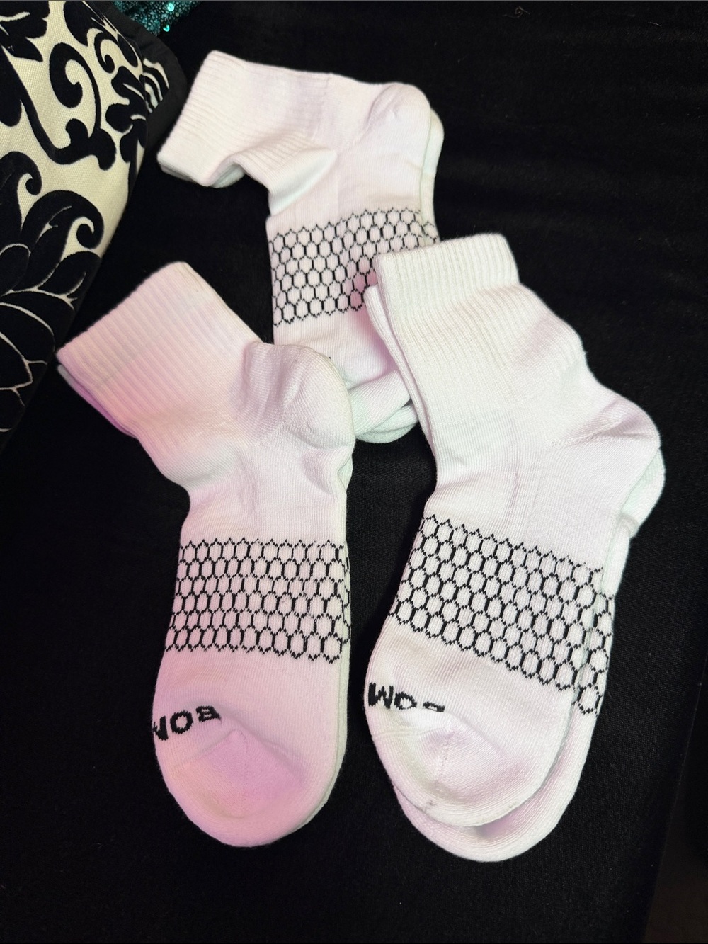 White Men’s Athletic  Socks with Support Band